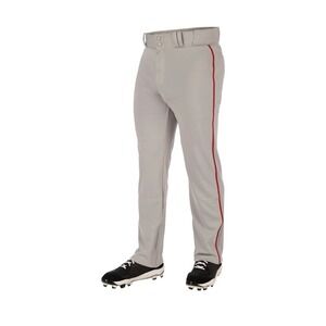 Champro Youth‎ M Triple Crown 2.0 Open Bottom with Braid Baseball Pants Grey